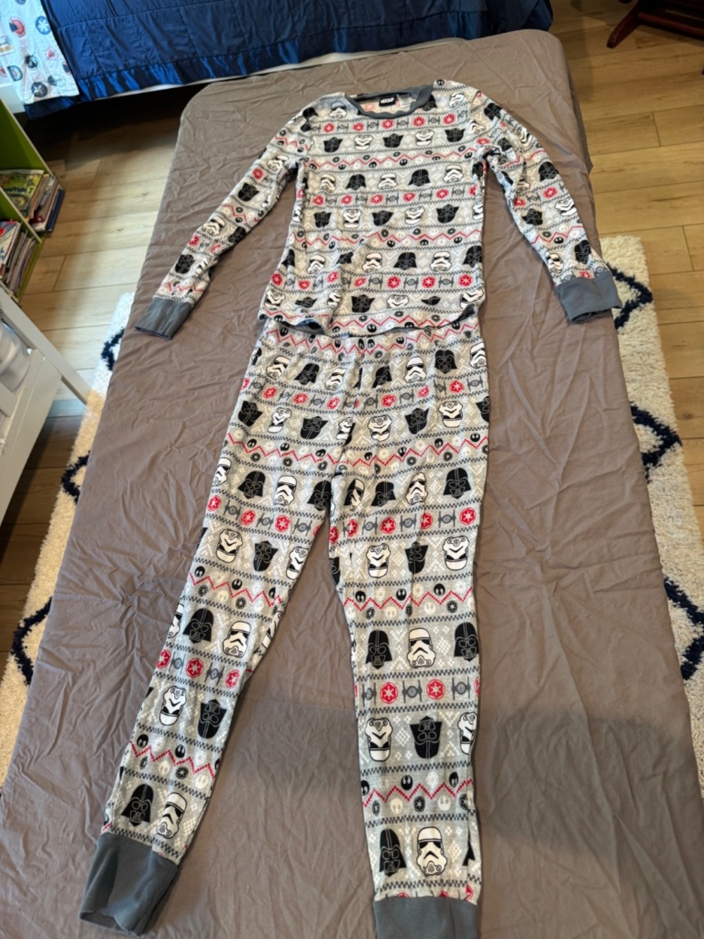 two pairs of pajamas, Old Navy and Childrens Place size 8 boys